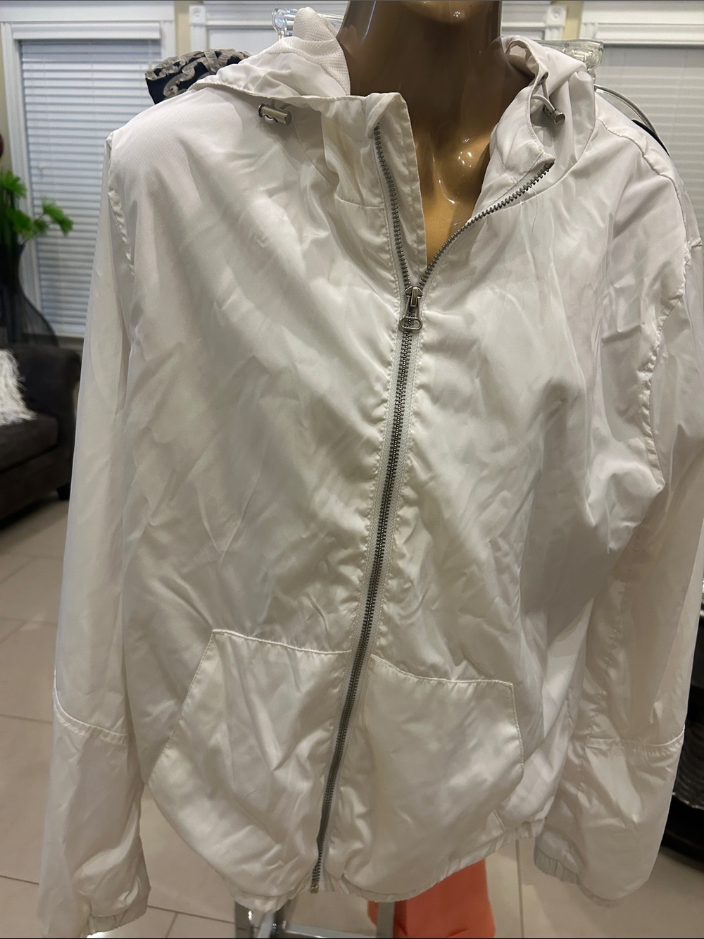 White Hooded Lightweight Men’s Jacket